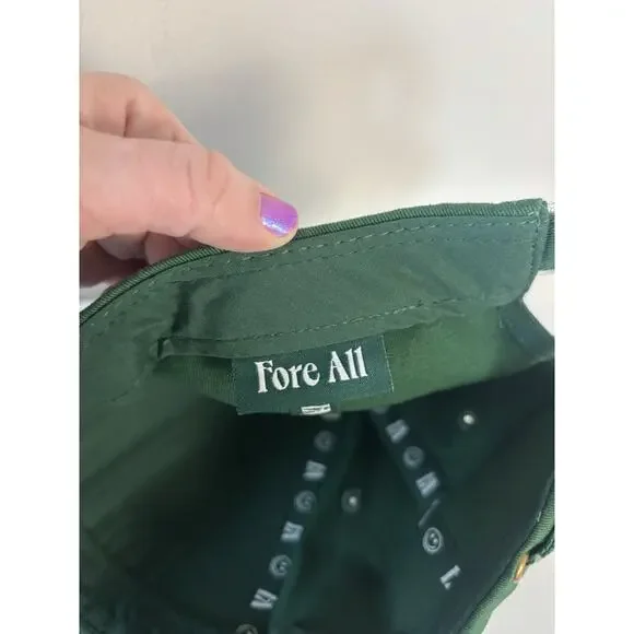 Fore All Green Teddy Hat Women’s Golf Hat Cotton Adjustable - Picture 7 of 10